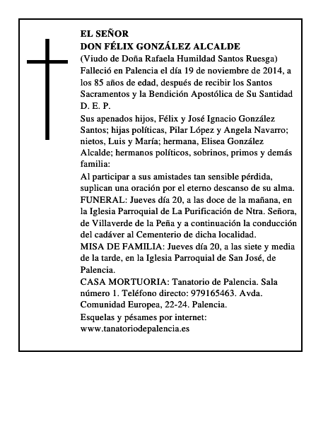 Don Félix González Alcalde