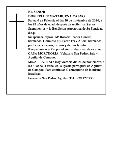 Don Felipe Matabuena Calvo