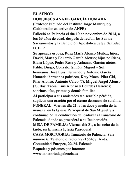 Don Jesús Angel García Humada