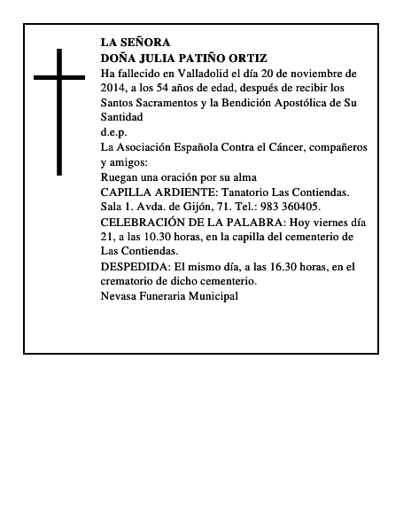 Doña Julia Patiño Ortiz
