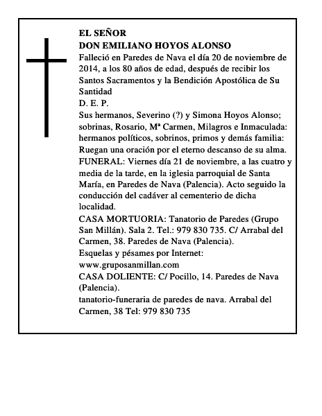 Don Emiliano Hoyos Alonso