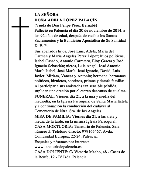 Doña Adela López Palacín