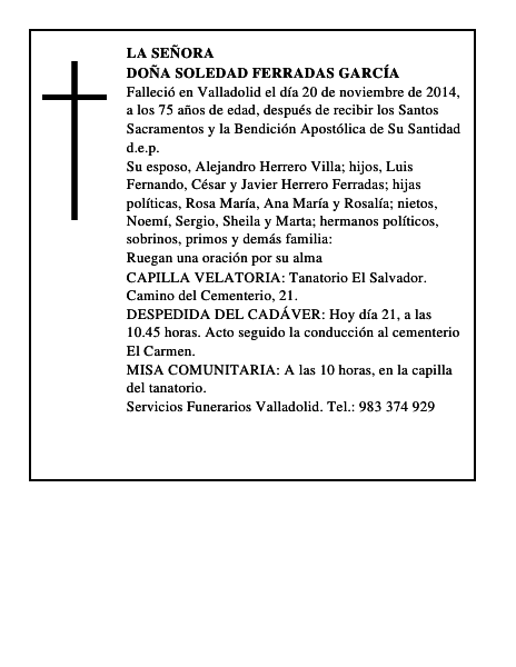 Doña Soledad Ferradas García