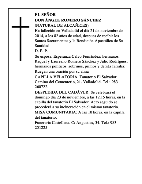 Don Ángel Romero Sánchez