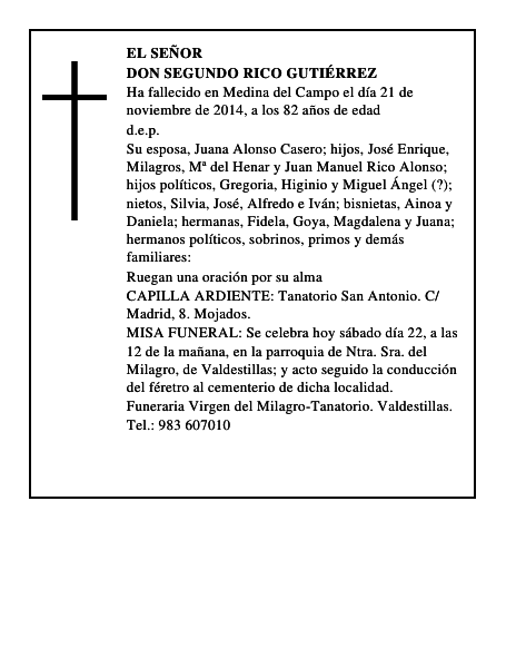 Don Segundo Rico Gutiérrez