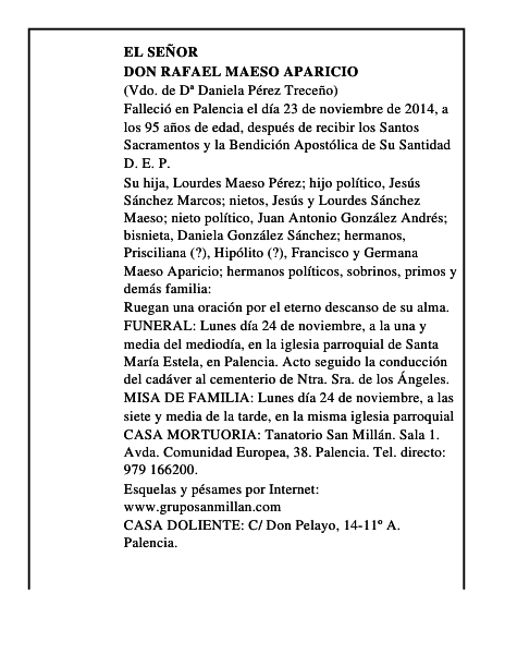 Don Rafael Maeso Aparicio