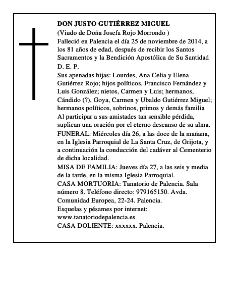 Don Justo Gutiérrez Miguel