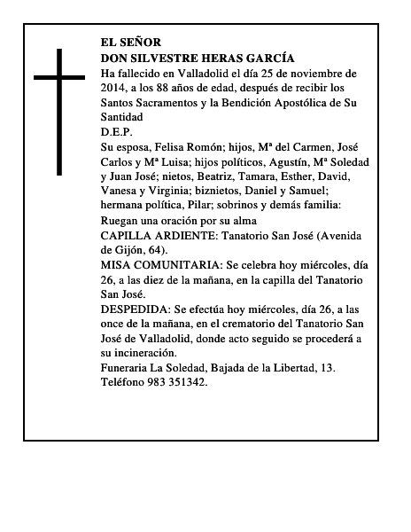 Don Silvestre Heras García