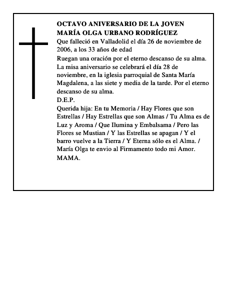 María Olga Urbano Rodríguez