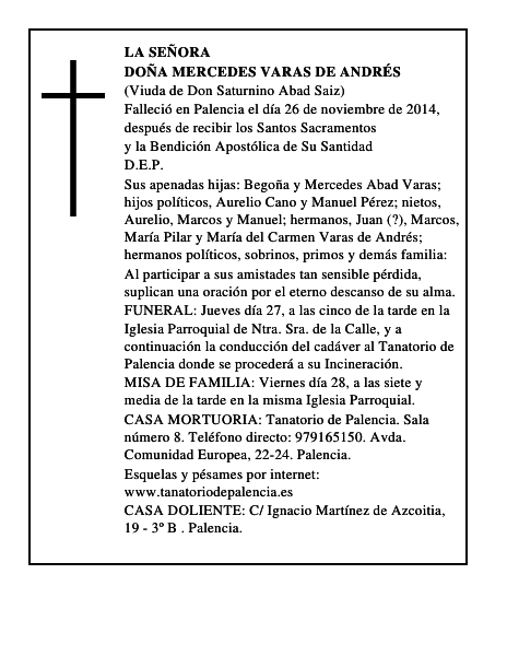 Doña Mercedes Varas de Andrés