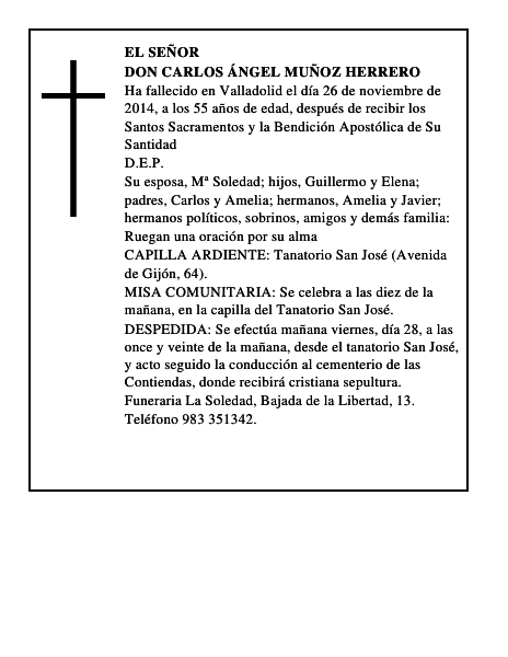 Don Carlos Ángel Muñoz Herrero