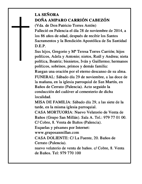 Doña Amparo Carrión Cabezón