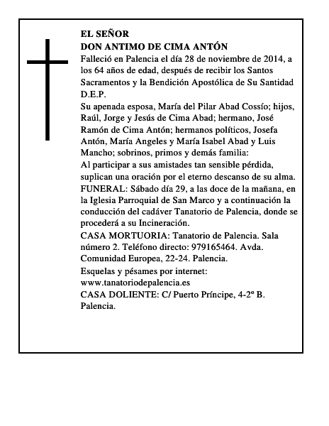 Don Antimo de Cima Antón