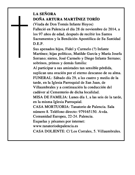 Doña Artura Martínez Torío