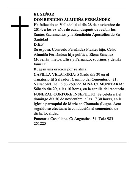 Don Benigno Almuiña Fernández