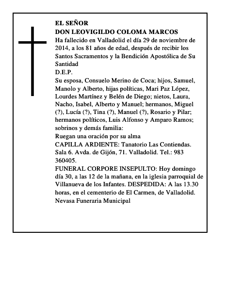 Don Leovigildo Coloma Marcos
