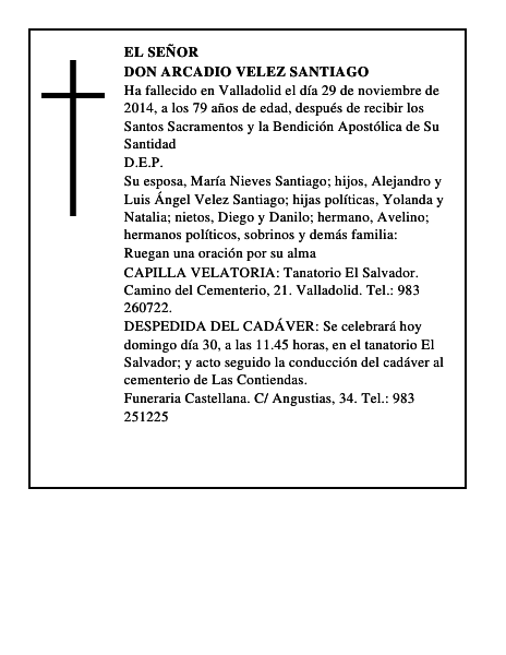Don Arcadio Velez Santiago