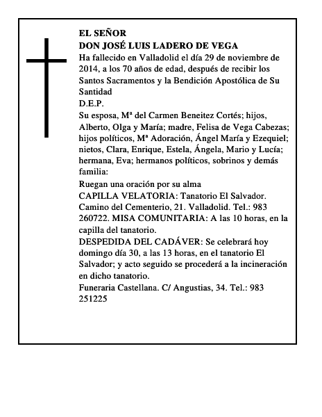 Don José Luis Ladero de Vega