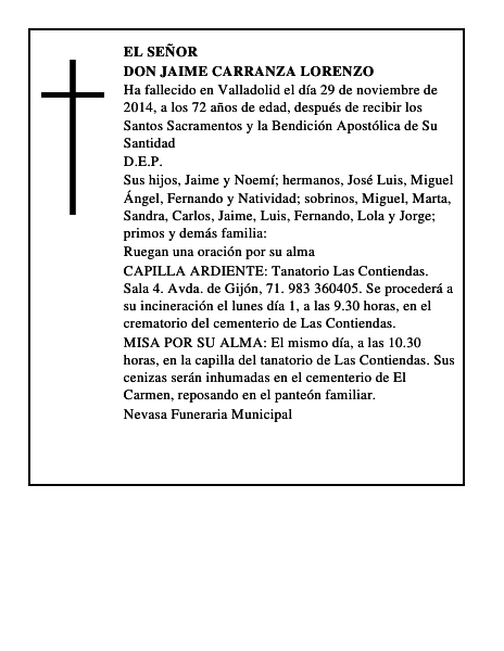 Don Jaime Carranza Lorenzo