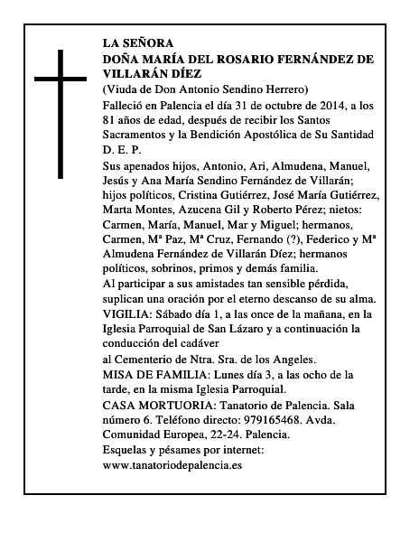 Doña María del Rosario Fernández de Villarán Díez