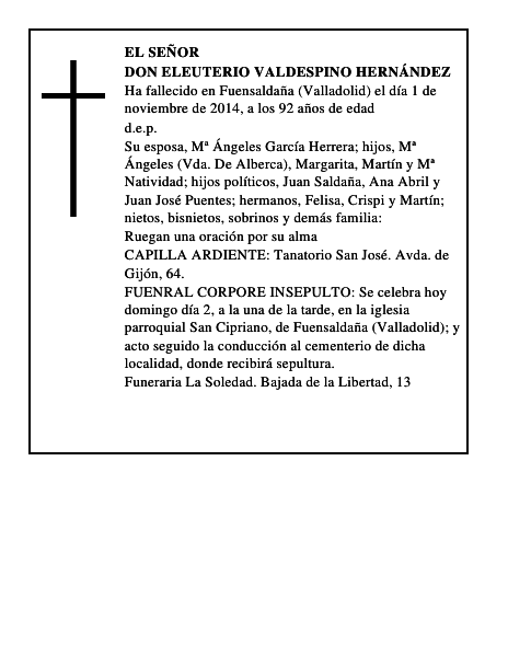 Don Eleuterio Valdespino Hernández