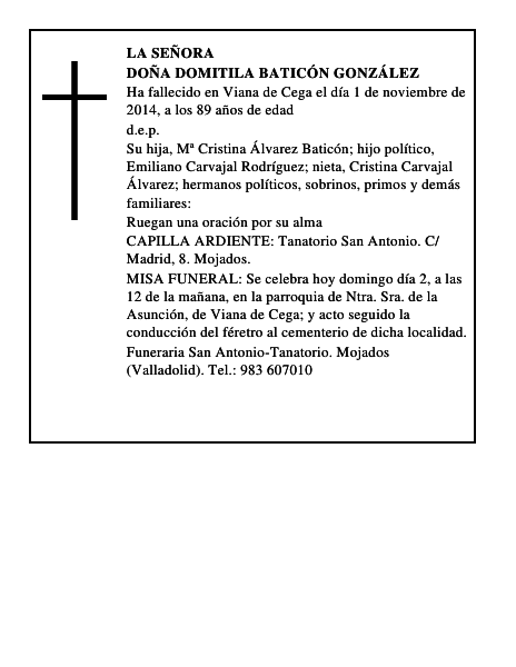Doña Domitila Baticón González