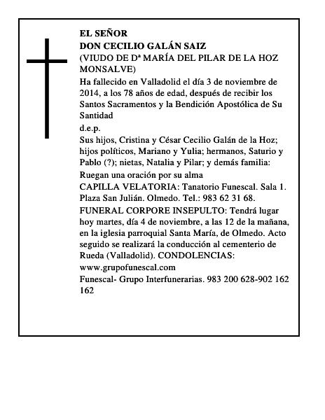 Don Cecilio Galán Saiz