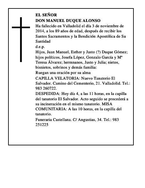 Don Manuel Duque Alonso