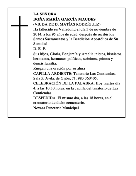 Doña María García Maudes