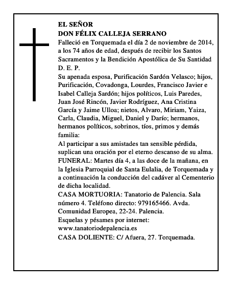 Don Félix Calleja Serrano