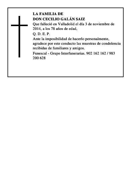 Don Cecilio Galán Saiz