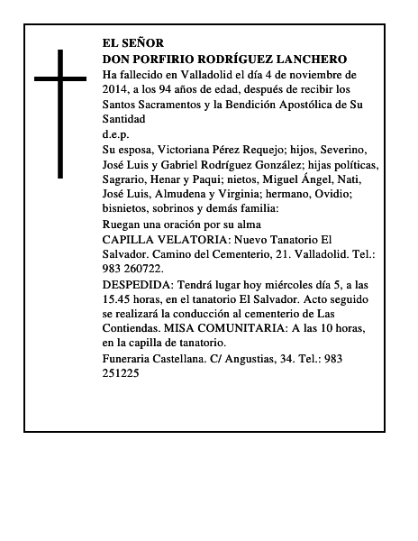 Don Porfirio Rodríguez Lanchero
