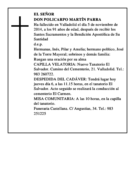 Don Policarpo Martín Parra