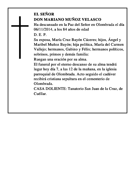 Don Mariano Muñoz Velasco