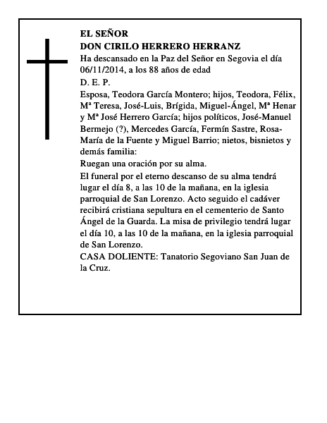 Don Cirilo Herrero Herranz