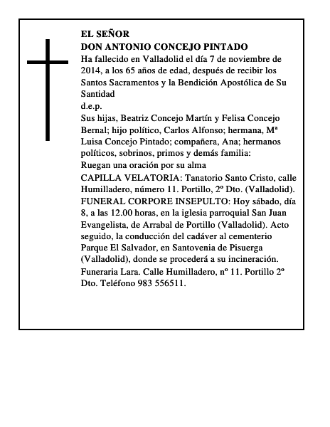 Don Antonio Concejo Pintado