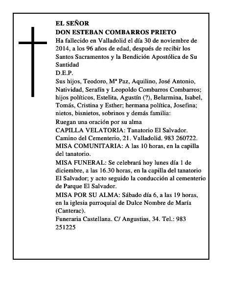 Don Esteban Combarros Prieto