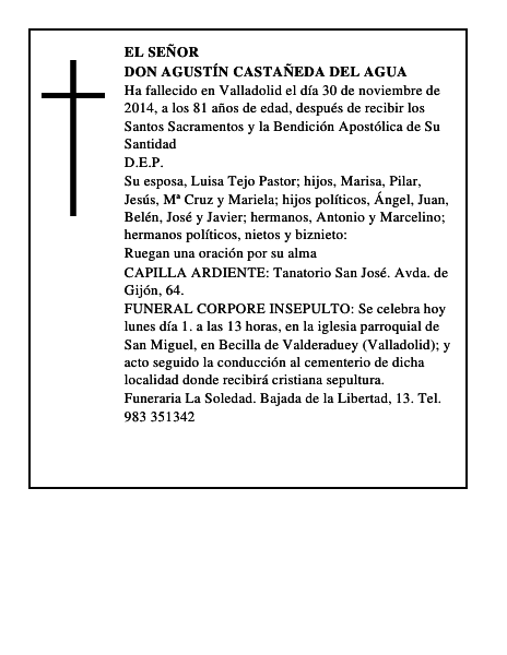 Don Agustín Castañeda del Agua