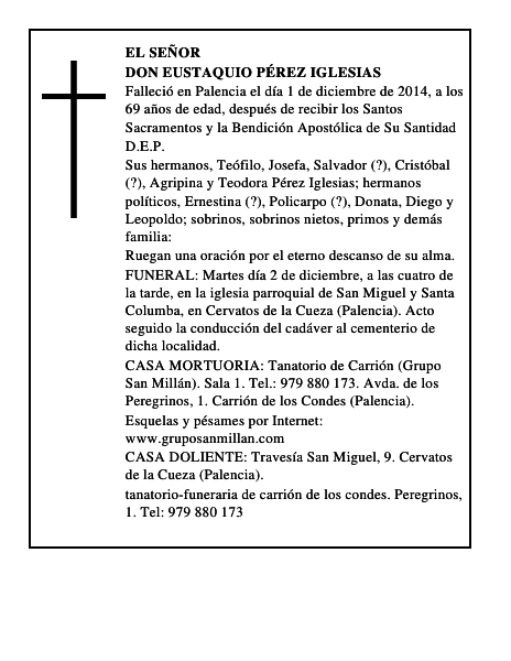 Don Eustaquio Pérez Iglesias