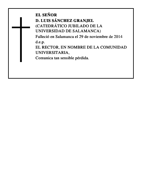 D. Luis Sánchez Granjel