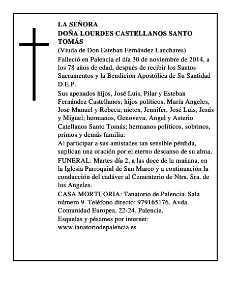 Doña Lourdes Castellanos Santo Tomás