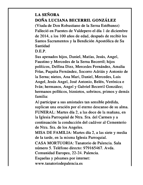 Doña Luciana Becerril González