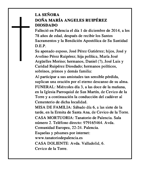Doña María Angeles Ruipérez Diosdado