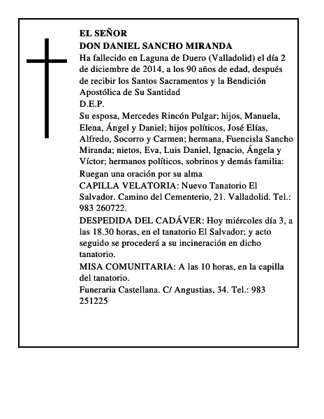 Don Daniel Sancho Miranda