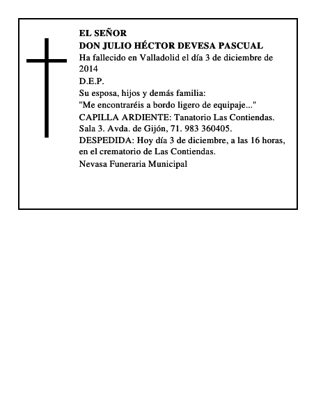Don Julio Héctor Devesa Pascual