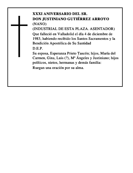 Don Justiniano Gutiérrez Arroyo