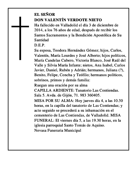 Don Valentín Verdote Nieto