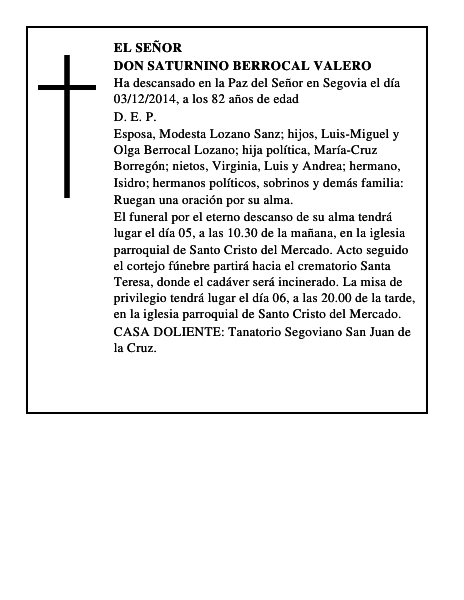 Don Saturnino Berrocal Valero