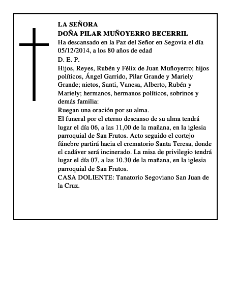 Doña Pilar Muñoyerro Becerril