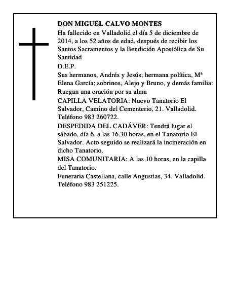 Don Miguel Calvo Montes